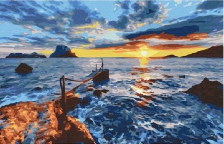 NORIMPEX Slikanje po številkah Morje 40 × 50 cm