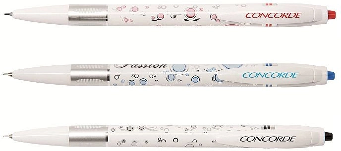 Kemični svinčnik Concorde Strast z igličasto konico 0,6 mm – modro polnilo