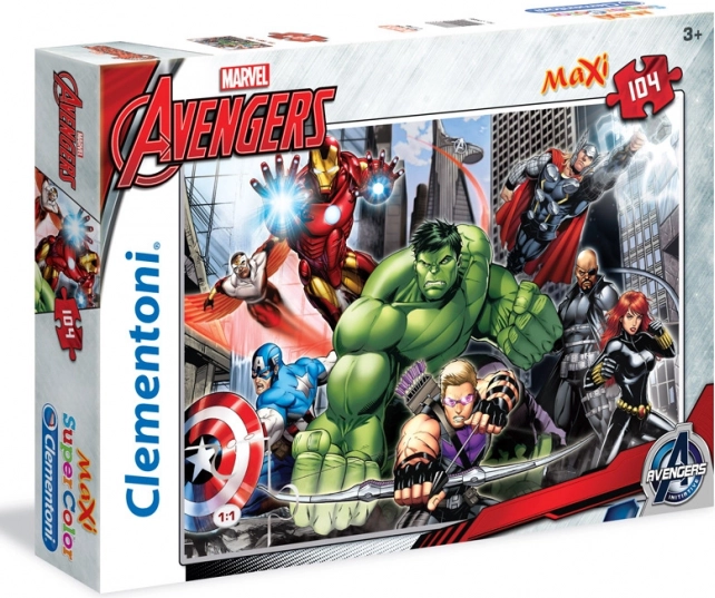 Puzzle CLEMENTONI Avengers Pripravljeni na boj MAXI 104 kosov