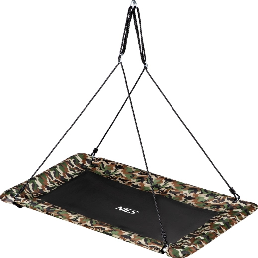 Pravokotna gugalnica štorkljino gnezdo NILS Camp NB5043, maskirna