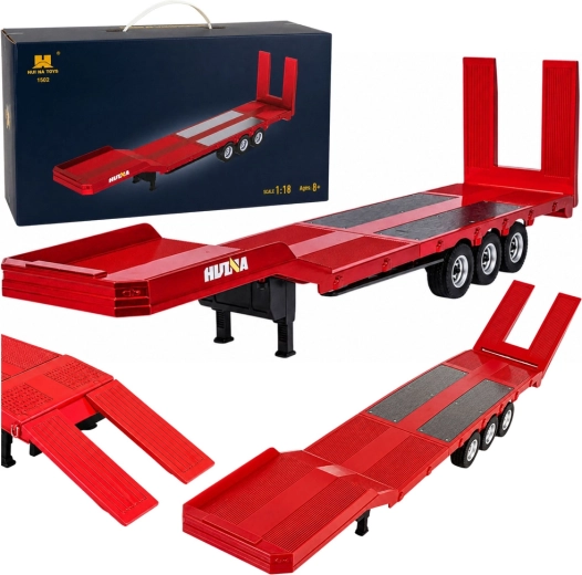 Nizkopodni priklopnik za Huina Scania 770S (1:18) rdeč