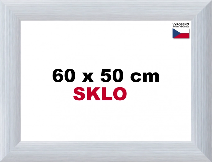 Aluminijast okvir za sestavljanke 60 × 50 cm – srebrn Alaska