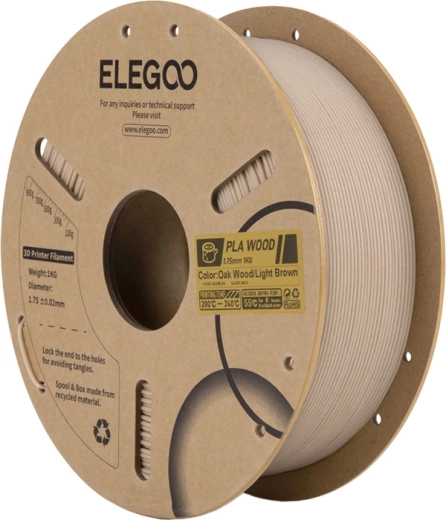 Elegoo PLA filament z lesnimi vlakni – svetli hrast