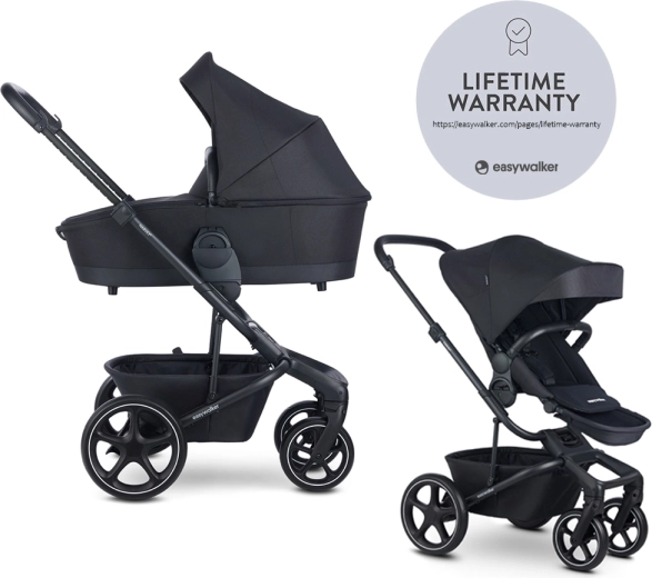 EASYWALKER kombiniran otroški voziček Harvey⁵ 2v1 LITE RWS – Midnight Black