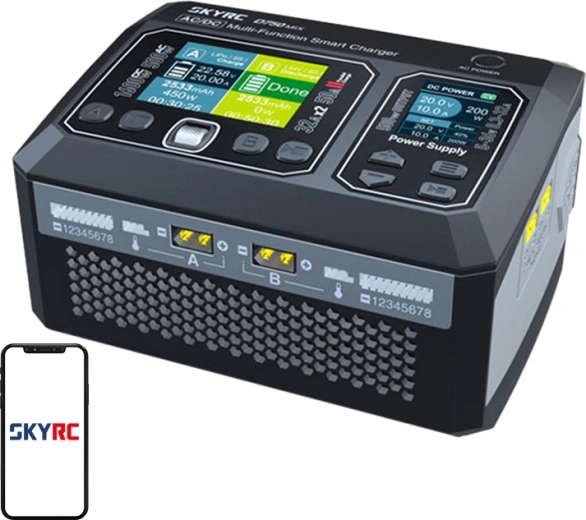 Dvo-kanalni AC/DC polnilec SKYRC D750 Mix za modelarske akumulatorje