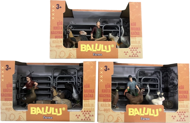 BALULU Poultry and Small Animals Play Set with Figurine and Enclosure - 1 Piece