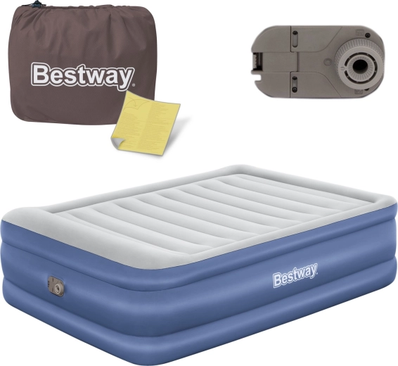 Napihljiva vzmetnica Bestway 203 × 152 × 61 cm z vgrajeno električno črpalko