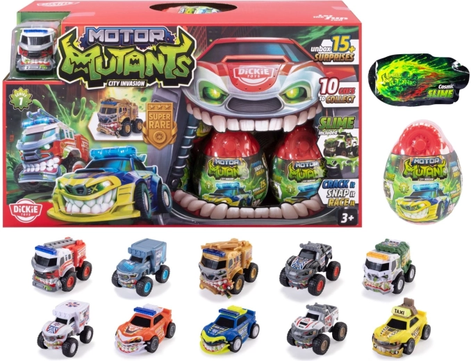 Jajce presenečenja z vozilom MONSTER Motor Mutants Dickie – 1 kos