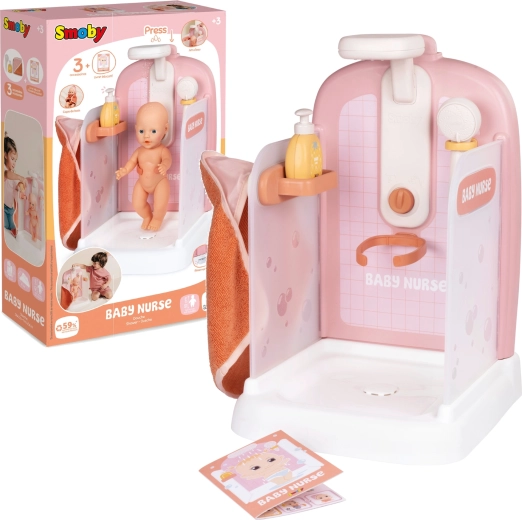 Smoby Baby Nurse tuš set za punčke do 40 cm s pripomočki