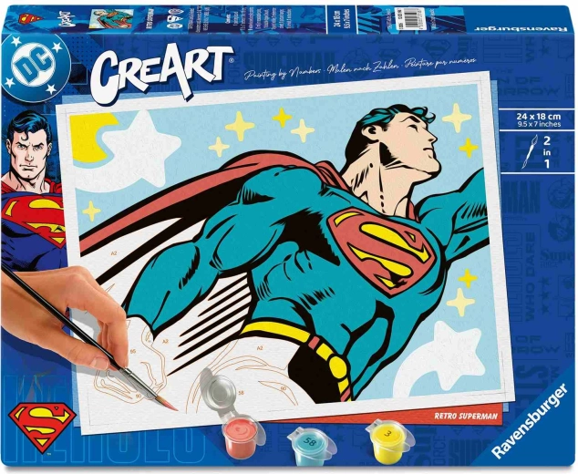 Kreativno slikanje po številkah CreArt Superman