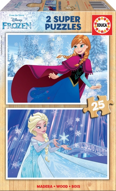 Lesene sestavljanke FROZEN 2 × 25 kosov EDUCA