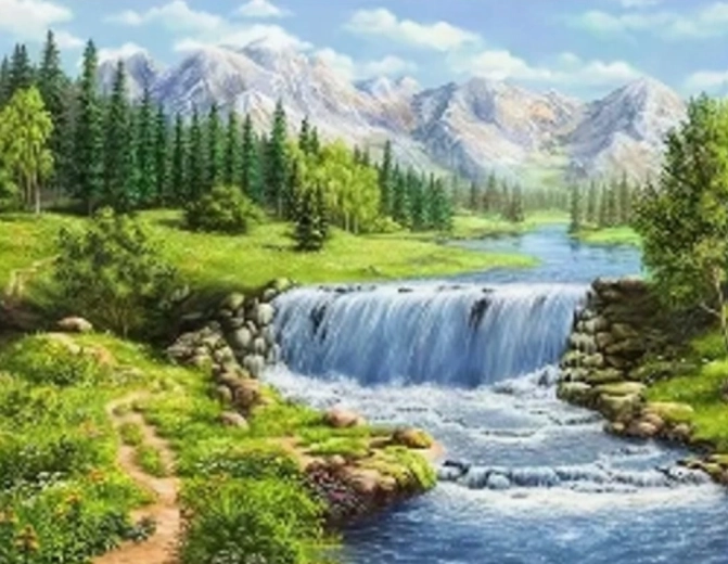 Paint by Numbers – Mountain Rafting 40 × 50 cm