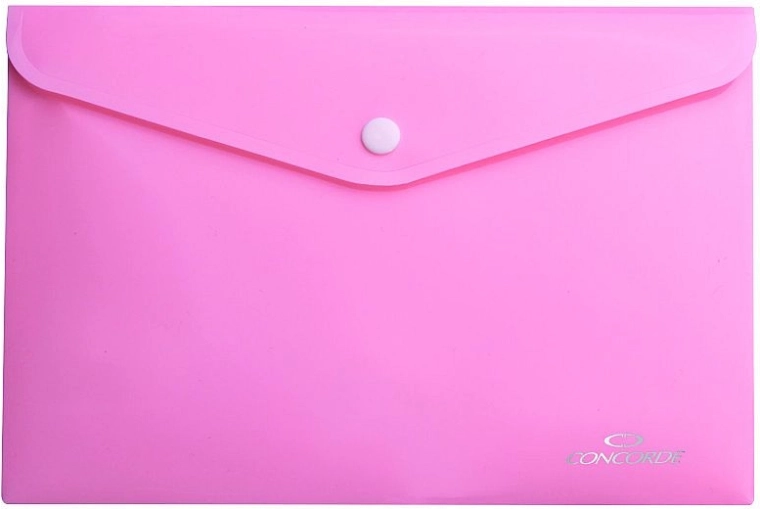 Mape za dokumente z gumbom A4 pastelno rožnata CONCORDE