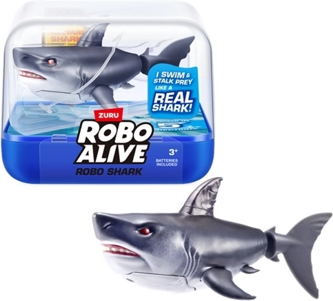 ZURU RoboAlive plavajoči morski pes za vodo, črn