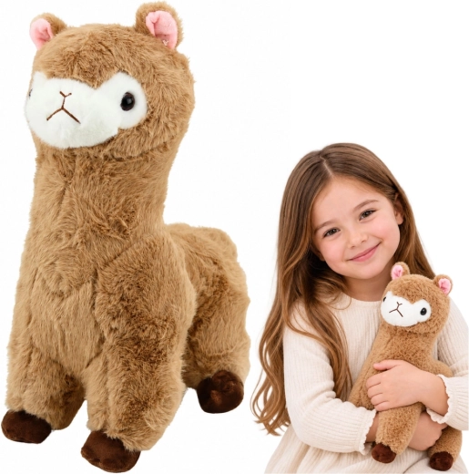 Plišasta alpaka (lama) bež 28 cm – 1 kos