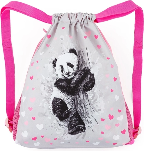 Bagmaster šolska vrečka za copate in telovadbo panda