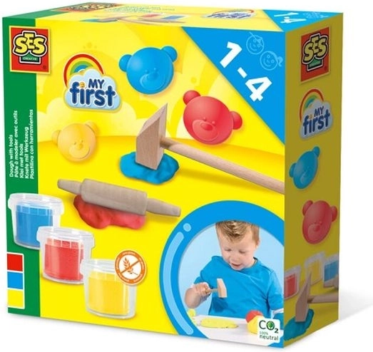 SES My First modelirna masa – 3 barve (3×90 g) + orodja