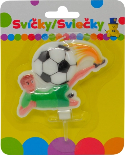 Rojstnodnevna svečka s nogometašem z držalom