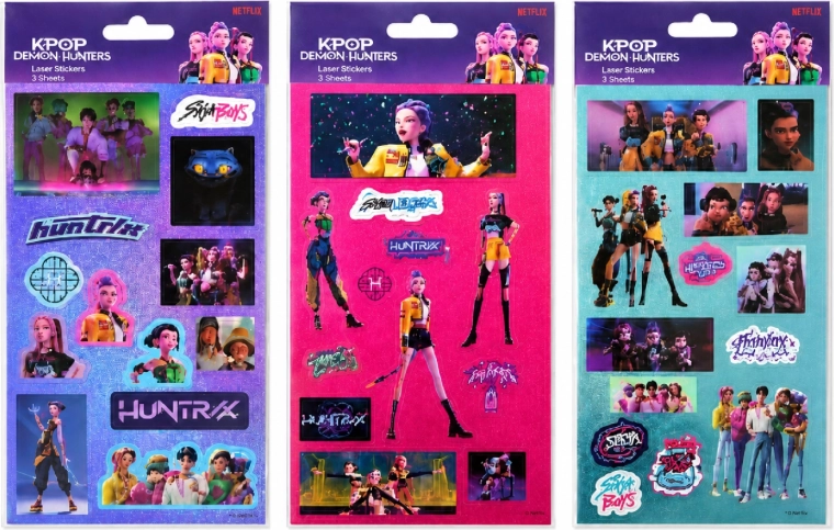 Komplet laserskih nalepk KPop Demon Hunters – 3 pole