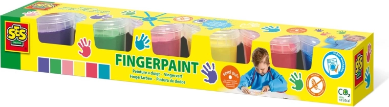 Prstne barve za otroke 6×110 ml – SES Creative
