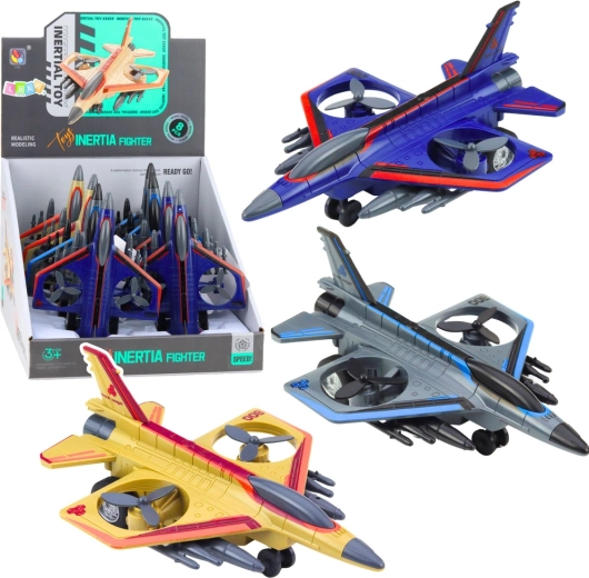 Vojaški reaktivni letalnik s pogonom na vztrajnik in vrtečimi se propelerji