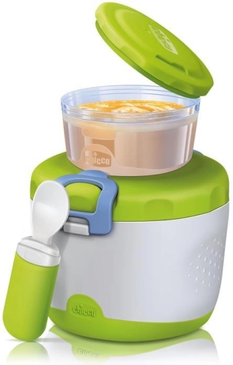 Chicco termo posoda za hrano z skledico in potovalno žličko 350 ml