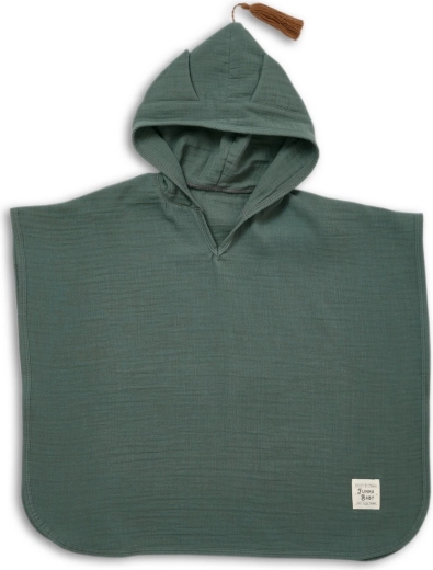 Funnababy muslinsko pončo s kapuco Ivy Green