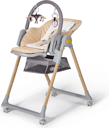 Jedilni stolček in ležalnik 2v1 KINDERKRAFT Lastree Wood Premium