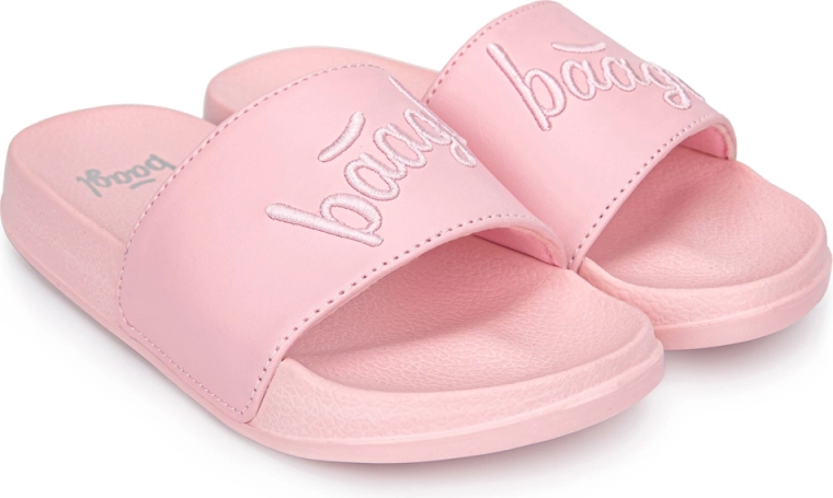 Baagl Logo Pink Slippers