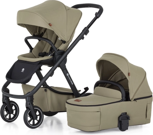 Petite&Mars ikonický kombinovaný kočík Icon 2v1 mossy green lite rws