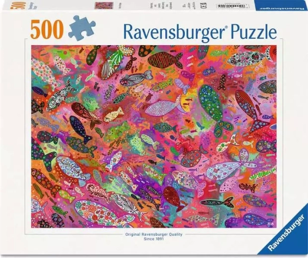 Ravensburger sestavljanka fuksijaste ribice 500 kosov