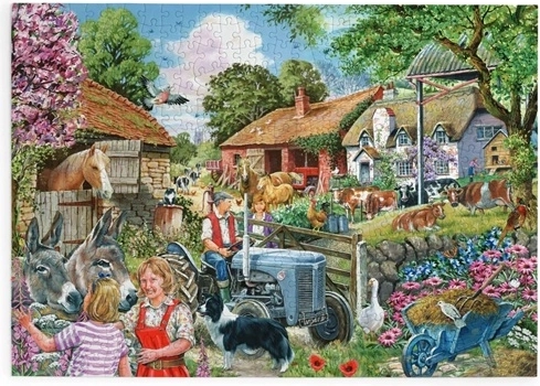House of Puzzles Sestavljanka Na kmetiji, 500 velikih koščkov
