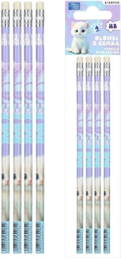 HB pencils with eraser Kitty - 1 piece