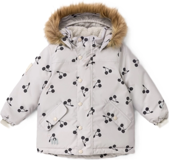 Otroška zimska parka Leokid Tully Silver Cloud Cherries – Velikost 92
