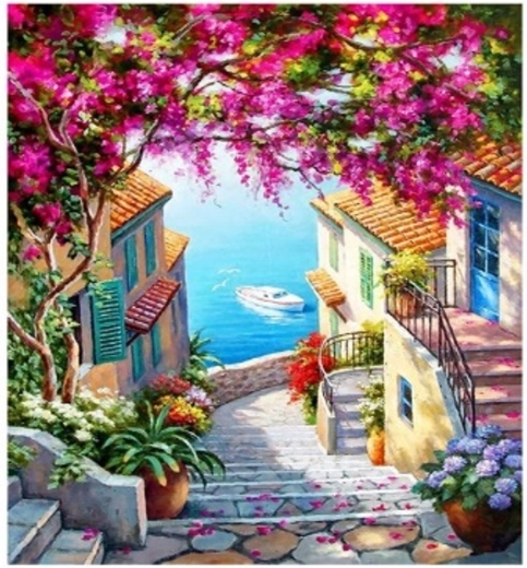 Norimpex Slikanje po številkah Stopnice do morja 40 × 50 cm