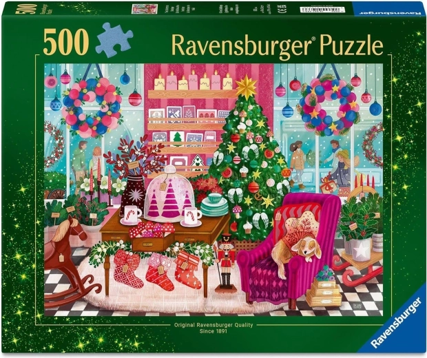 Ravensburger sestavljanka Božična trgovina 500 koščkov