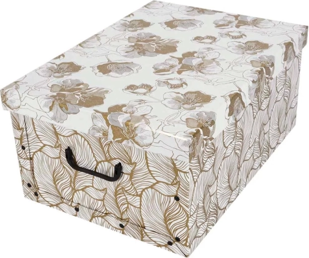 Kartonasta škatla za shranjevanje MAXI zlati cvetovi sakure