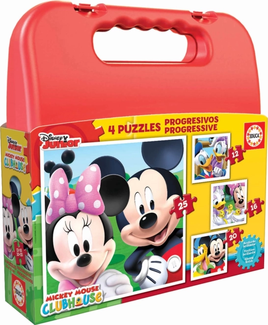 Sestavljanka v kovčku MICKEY MOUSE in prijatelji 4v1