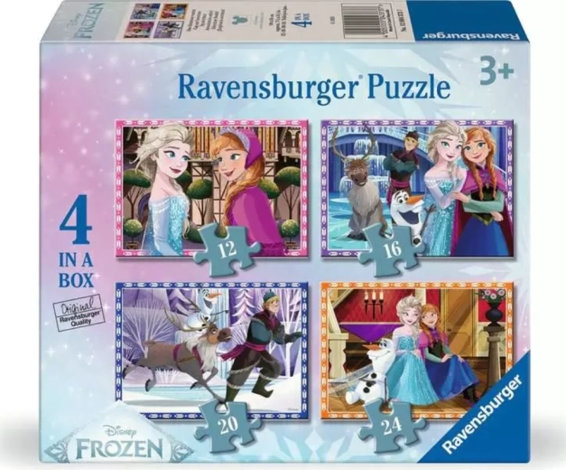 Ravensburger sestavljanka Ledeno kraljestvo 4v1 (12, 16, 20, 24 kosov)