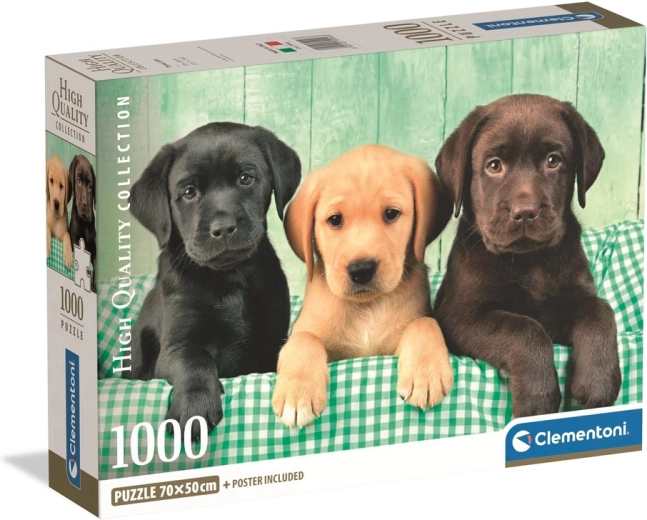 Sestavljanka 1000 Clementoni – trije labradorci HQC