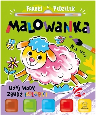 Pobarvanka z barvami in čopičem – uporabi vodo na kmetiji