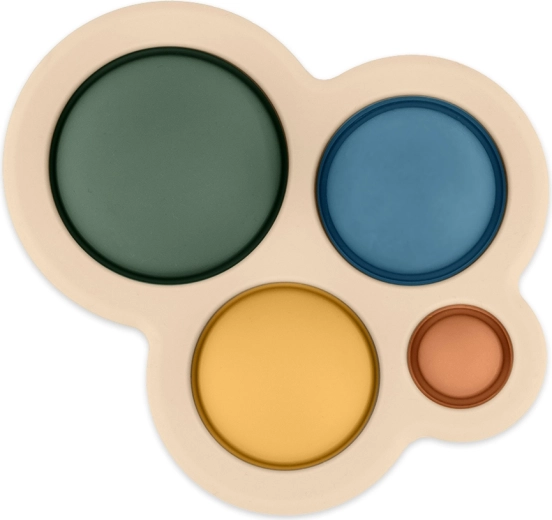 Petite&Mars silikonska senzorična igrača Chill Out Misty Green 6m+