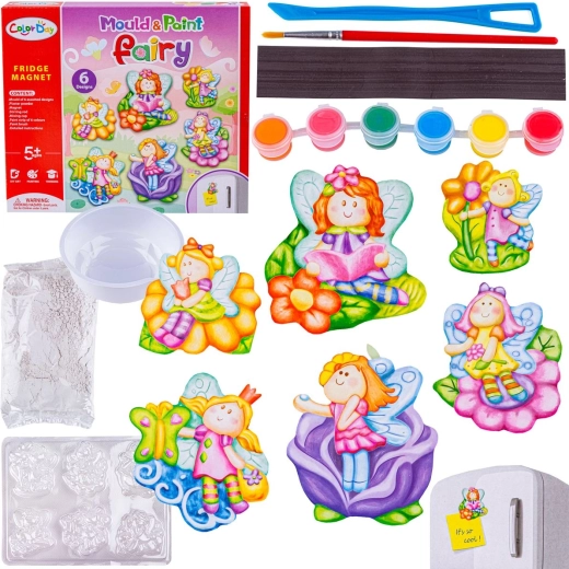Color Day kreativni komplet za izdelavo mavčnih magnetkov vile (6 motivov)