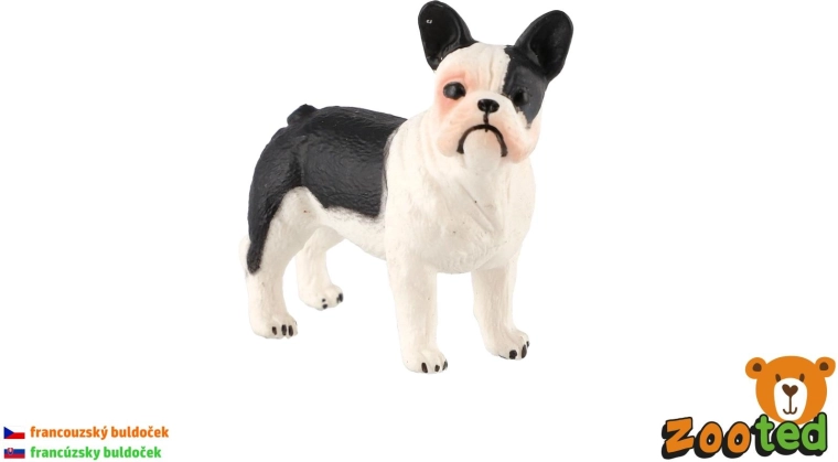 Francoski buldog – figurica psa 5 cm – 1 kos