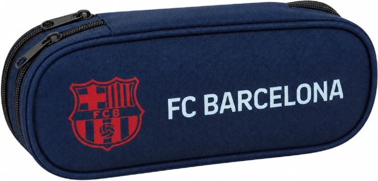 Ovalna šolska peresnica FC Barcelona temno modra