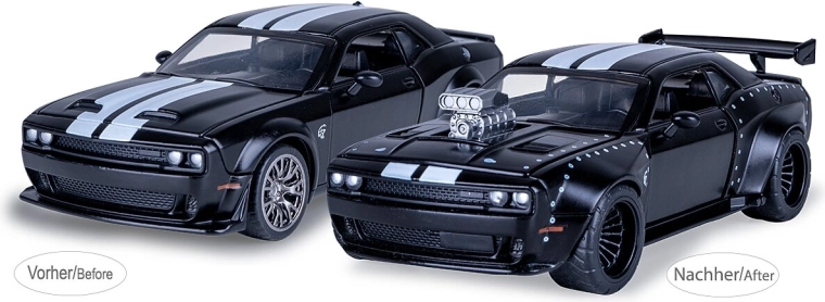 Jamara Dodge Challenger SRT Jailbreak kovinski model 1:36 črn