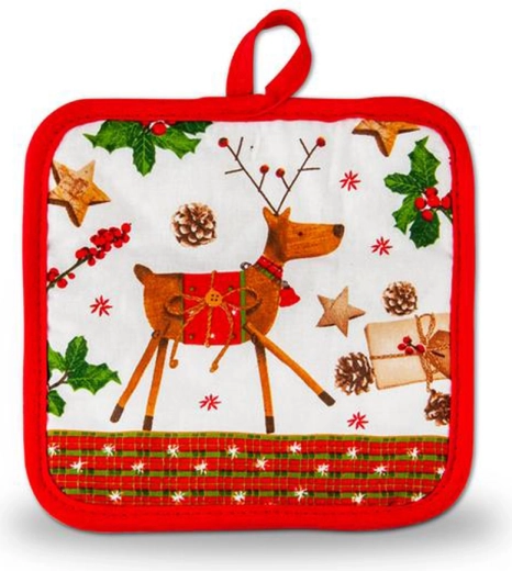 Božična bombažna podstavek pod lonec TORO, 17 × 17 cm, mešanica motivov