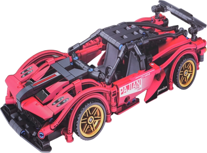 Red Sports Car Building Set, 488 Pieces