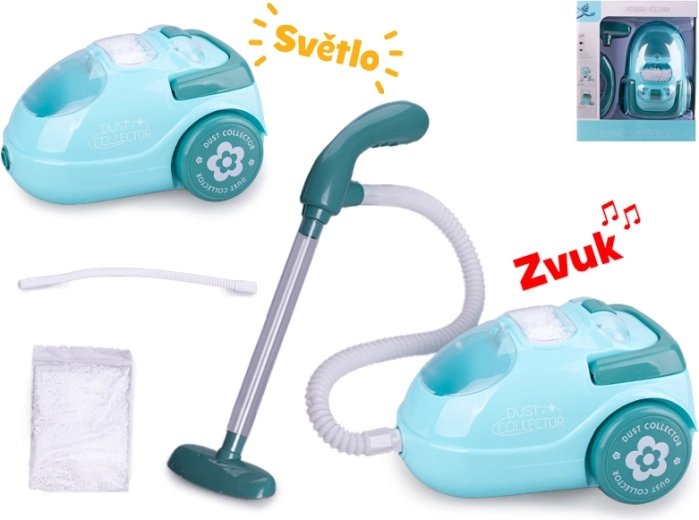 Otroški mini sesalnik s svetlobo in zvokom, 15 cm