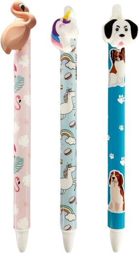 Izbrisljivo gel pisalo CONCORDE Živalice, moder črnilo 0,5 mm